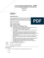 Quantitative Techniques Assignment