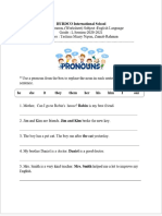 worksheet on pronouns