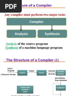 The Structure of A Compiler: Any Compiler Must Perform Two Major Tasks