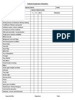 021 Vehicle Inspection Checklist