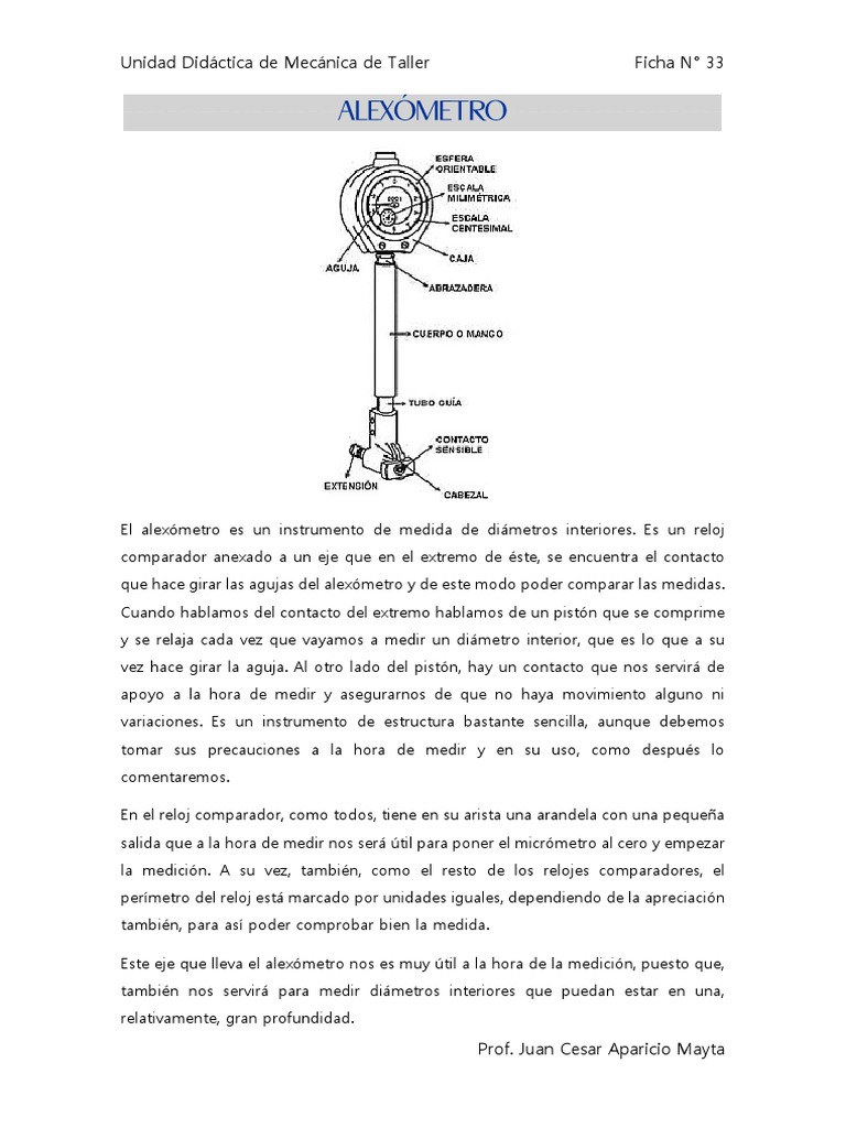 Ficha #033 ALEXÓMETRO | PDF | Reloj