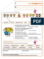 Spell The Birthday Party Worksheet
