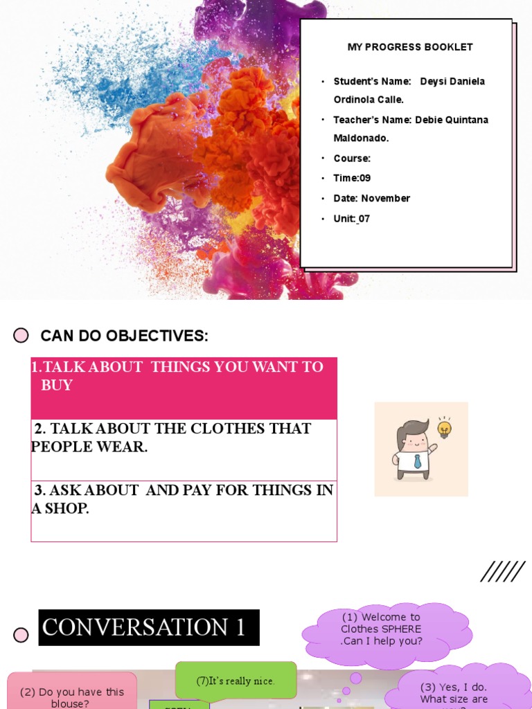 Student Progress Booklet: Unit 07 | PDF | Human Body | Uniforms