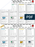 Grade 4 Mental Maths Worksheet 1 1