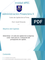 03. Conferencia No. 3. Costo de Capital de La Firma. Adm. Finaciera II. Prof. Esmil PIchardo