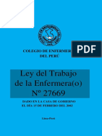 LEY DEL TRABAJO ENFERMERA N° 27669 (1)