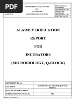 Alarm Verification FOR Incubators (Microbiology, Q-Block)