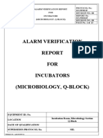 Alarm Verification FOR Incubators (Microbiology, Q-Block)