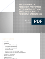 Relationship of Reservoir Properties With Mineralology and Effective Porosities For Shaly Sandstones