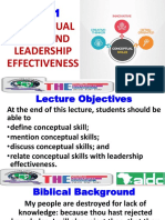 DLD211 Conceptual Skills and Leadership Effectiveness