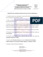 Requisitos Examen de Graduacion 2020