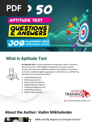104 Full Version Top 50 Aptitude Test Questions and Answers v20210518