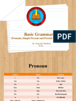 Basic Grammar: (Pronoun, Simple Present and Present Continuous)