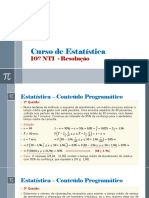 Curso de Estatística - índice de confiança - Resolução - PDF