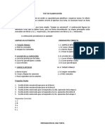 Test de Planificación - Prueba