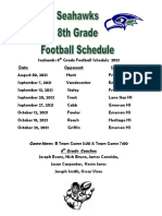 2021 Football Schedule 8th Grade