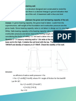 And Density of Masonry Is 21 KN/M . Check The Stability of The Wall