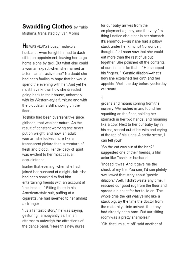 Swaddling Clothes E Was Always PDF