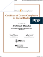 Certificate of Completion for Healthy Businesses