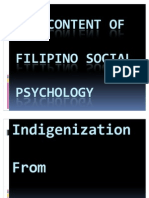 The Content of Filipino Social Psychology