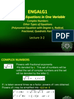 Algebraic Equations in One Variable: Engalg1