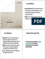 List Definitions: Linear Relationship Each Element Except