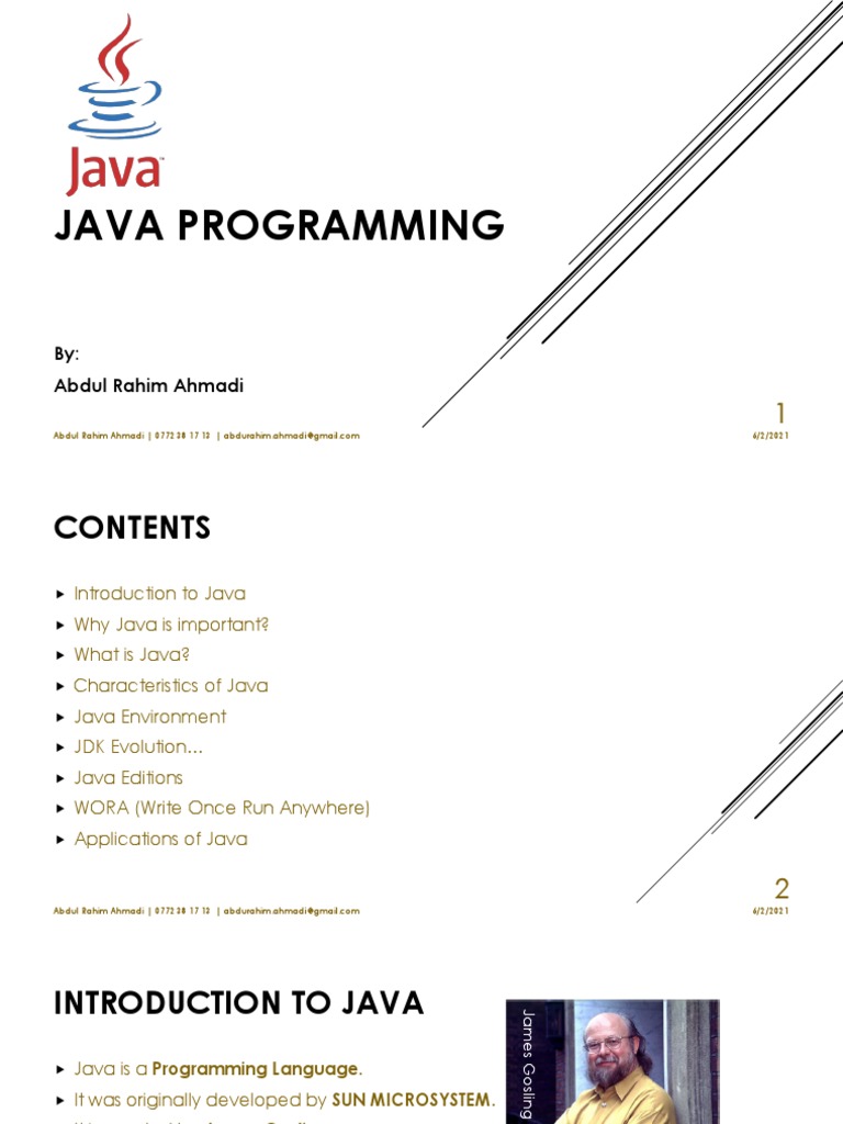 01 Java Programming | PDF | Java (Programming Language) | Library ...