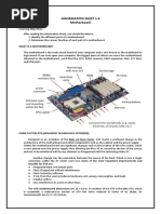 Information Sheet 1.6 Motherboard: Learning Objectives