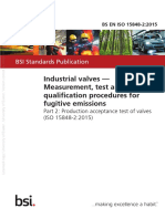 ISO 15848-22015 Industrial Valves — Measurement, Test and Qualification Procedures for Fugitive Emissions. Part 2 Production Acceptance Test of Valves