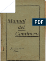 Manual de Cantineros - Club de Cantineros - Habana 1924 Cuba