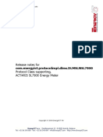 Release Notes For Protocol Class Supporting, ACTARIS SL7000 Energy Meter