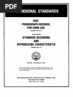 RIAA Bulletins E1 & E4 - 1978 LP Dimensional Standards