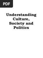 Understanding Culture, Society and Politics