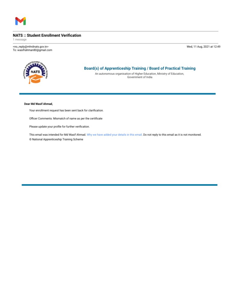 NATS:: Student Enrollment Verification: Board(s) of Apprenticeship ...