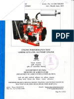 Engine Performance Test Report for Ashok Leyland ALUW04D Diesel Engine