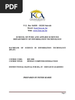 KCAU- Distance Learning - HCI Module