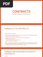 Contracts: Formality of Contracts To Voidable Contracts