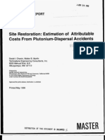 1996 05 Site Restoration Cost Estimates For Pu Dispersal Accident