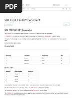 11 - SQL FOREIGN KEY Constraint