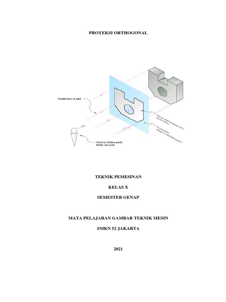 Proyeksi Ortogonal dalam Gambar Teknik | PDF