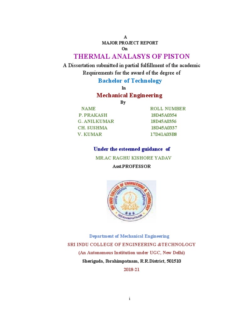3.design and Analysis of Piston | Download Free PDF | Piston | Computer ...