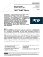 Community Risk Perception and Health-seeking Behavior in the Era of COVID-19 Among Adult Residents of Harari Regional State, Eastern Ethiopia