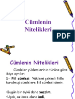 Cümlenin Nitelikleri