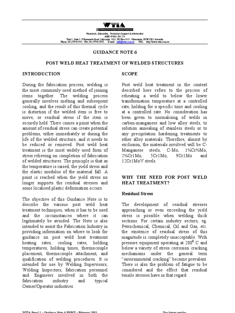 PWHT | PDF | Technology & Engineering