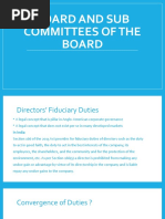 Sub Committees of The Board