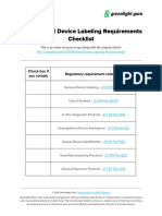 FDA Medical Device Labeling Requirements Checklist - Greenlight Guru