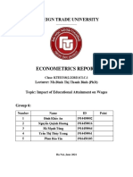 Foreign Trade University: Econometrics Report