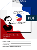 Life and Works of Rizal Module 1