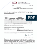 Circular - Evaluation Pattern For Odd Semester AY 2021-22