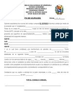 Carta de Ocupacion El Estadio